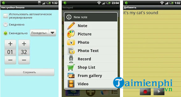 Download Notepad Cho Android - Ghi chú, quản lý và sao lưu ghi chú -ta