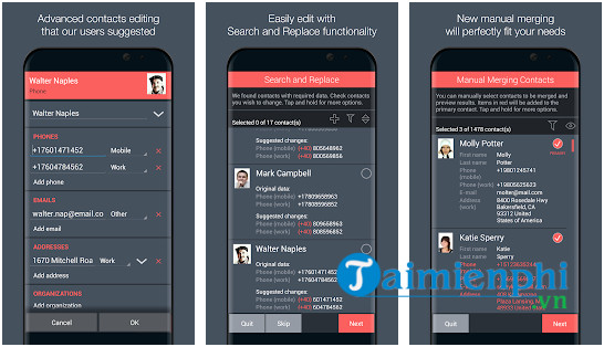 Download Contacts Optimizer Cho Android - Quản lý danh bạ, xóa số trùn