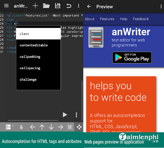 anwriter free html editor