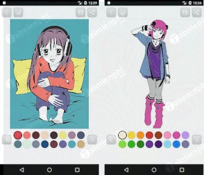 Download Anime Manga Coloring Book Cho Android - Trò Chơi Tô Màu Nhân