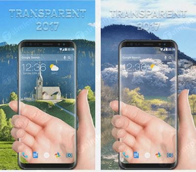 transparent screen simulated