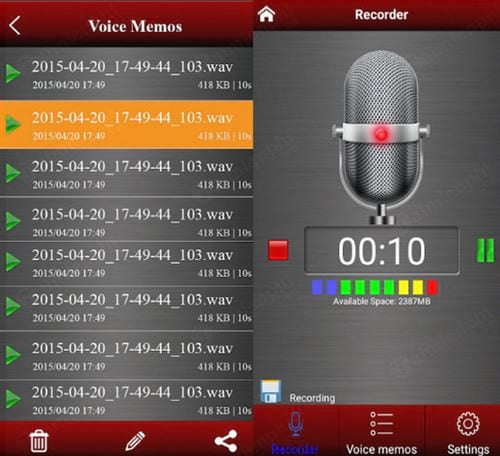 voice recorder green apple studio