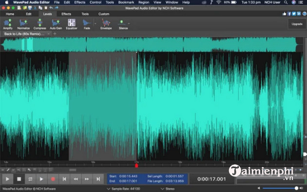 wavepad audio editor cho mac