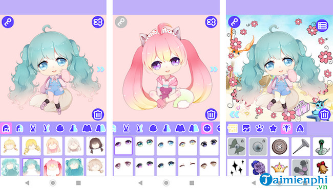 Download Cute Girl Avatar Maker Cho Android - Tạo avatar cô gái dễ thư