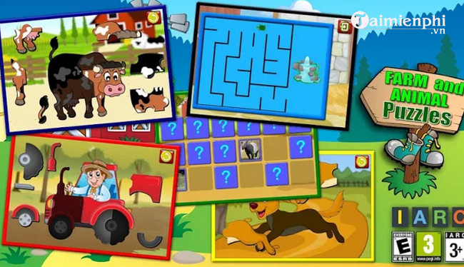 kids farm and animal puzzles