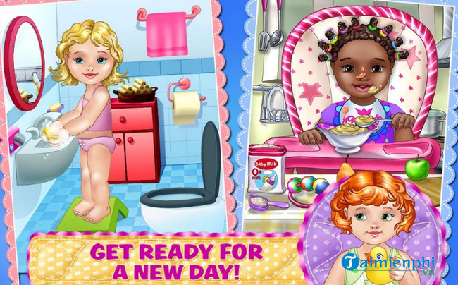 baby care dress up kids game