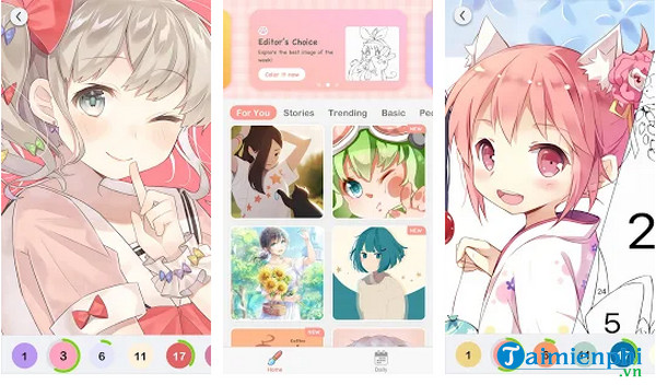 Anime Paint cho Android, iPhone - Tô màu nhân vật hoạt hình -taimienph