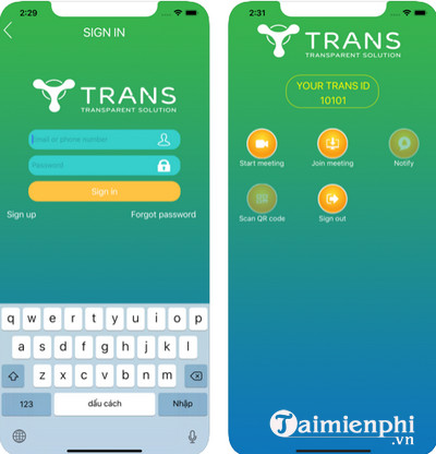 trans cho iphone