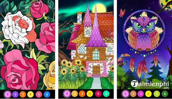 Color Planet cho Android, iPhone - Ứng dụng tô màu nghệ thuật theo số