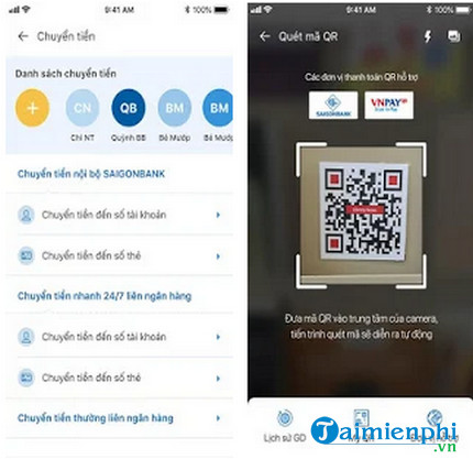 SAIGONBANK Smart Banking cho Android, iPhone - Ngân hàng di động, công