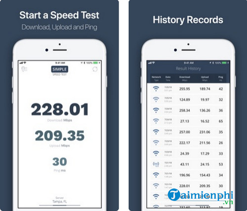 internet speed test cho iphone