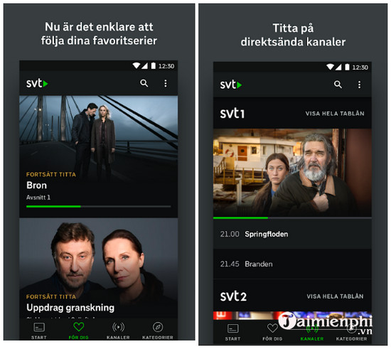 SVT Play Cho Android, IPhone - Xem Chương Trình Phát Sóng SVT -taimien
