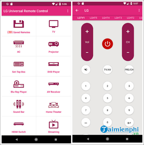universal remote for lg