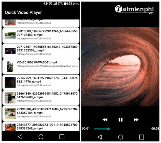 quick video player
