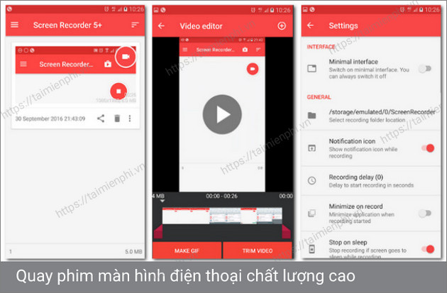 ilos screen recorder cho android