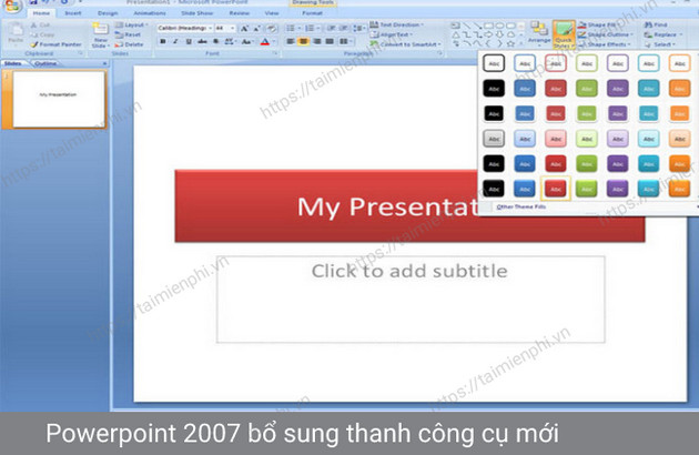 Download Powerpoint 2007 - Tạo slide trình chiếu điện tử, Microsoft Of