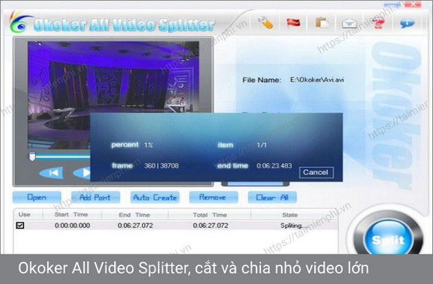 okoker all video splitter