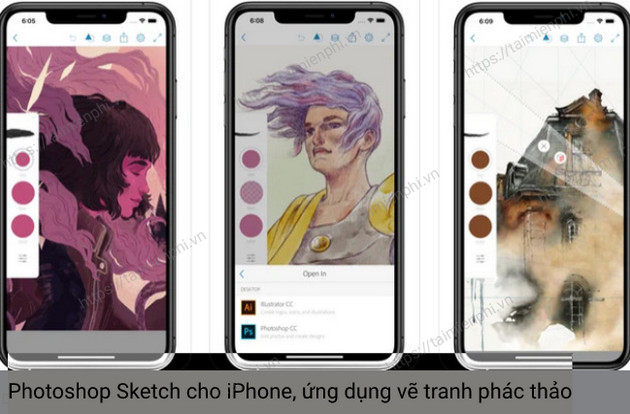 photoshop sketch cho iphone