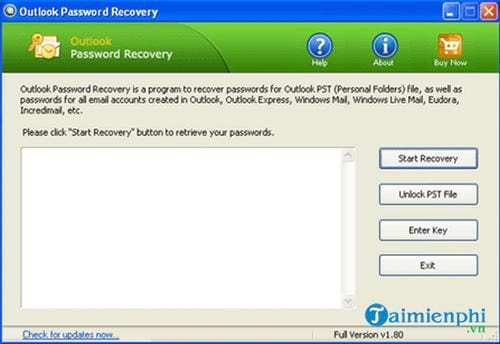 outlook password recovery