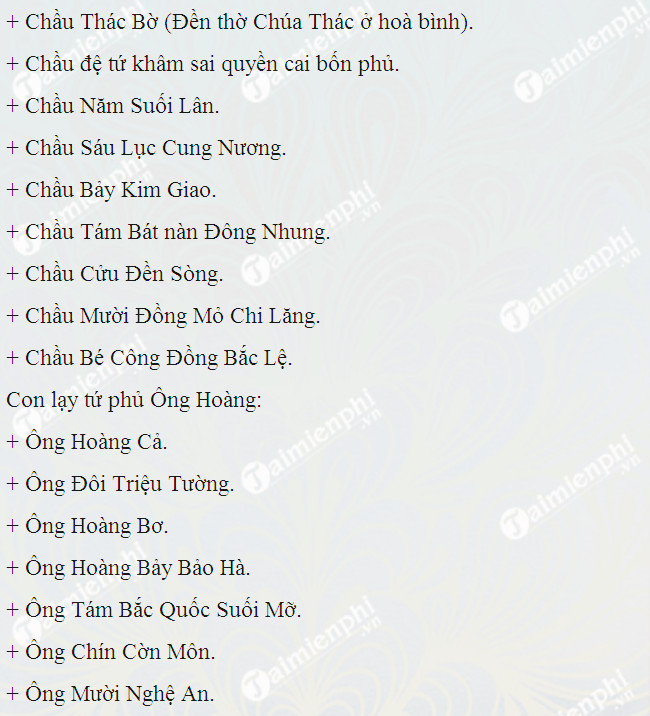 Download Văn khấn đền Mẫu Hưng Yên File DOC - Tham khảo bài cúng đến m