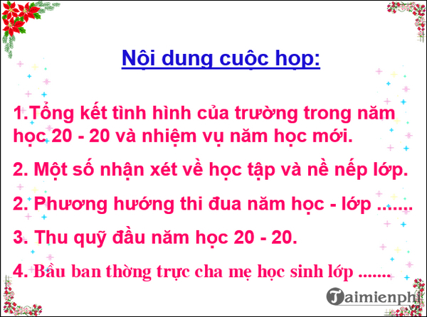 PowerPoint hop phu huynh THCS