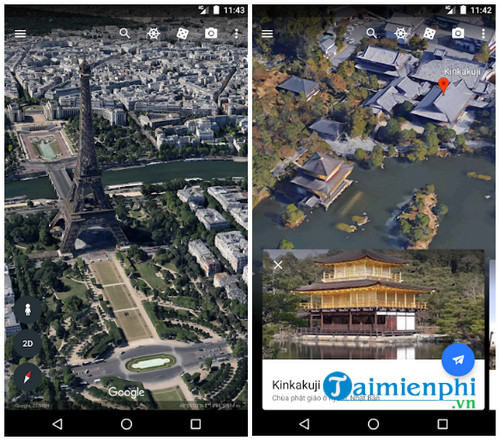 google earth cho android