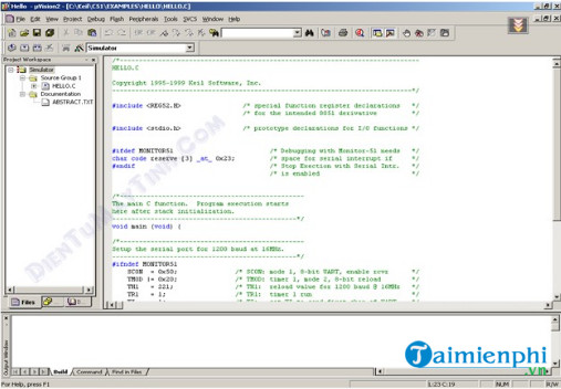 Jcpp Edit Download Keil C uVision C51 - Phần mềm lập trình vi điều khiển hiệu qu
