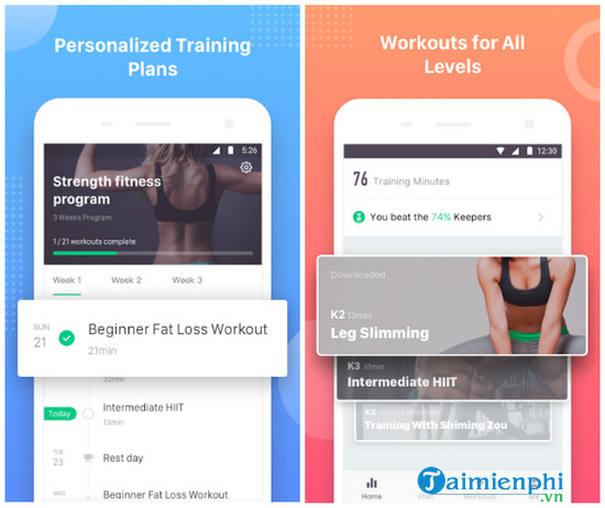 Download Keep Trainer Cho Android - Ứng dụng thể dục tiện lợi cho mọi