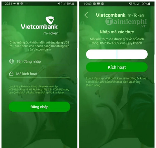 vietcombank vcb m token cho iphone