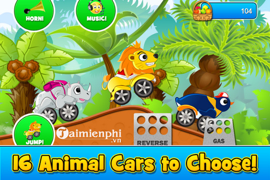 animal cars kids racing game