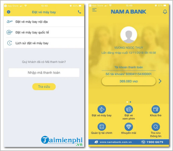 nam a bank mobile banking