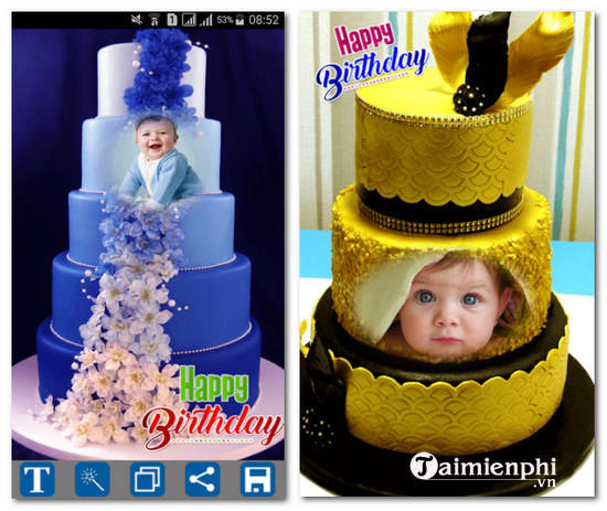 happy birthday cake frames