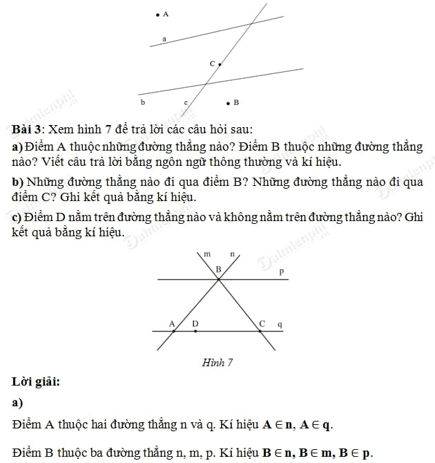 giai toan lop 6 diem duong thang