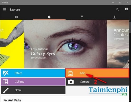 Làm mịn da trên ảnh bằng PicsArt trong máy tính, Laptop Windows 10