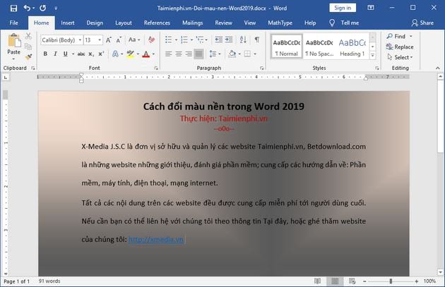 cach doi mau nen trong word 2019 6