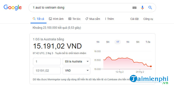 1 AUD bằng bao nhiêu tiền Việt Nam?