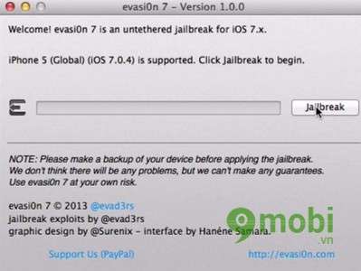Hướng dẫn jailbreak iOS 7.0 đến 7.0.6 cho tất cả thiết bị iOS