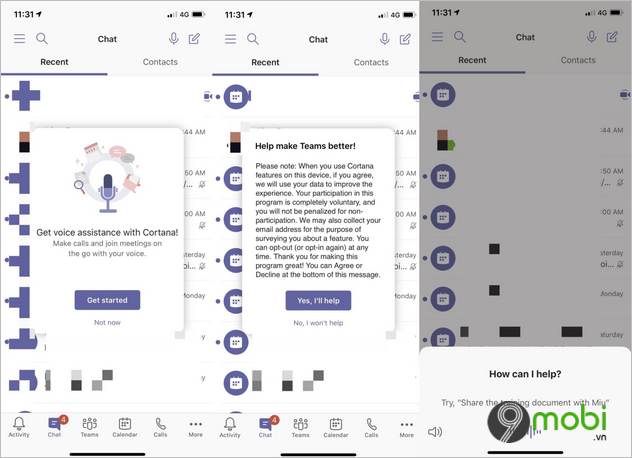 microsoft teams cho ios nhan ho tro cortana 2