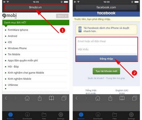 cach tai video facebook tren iphone