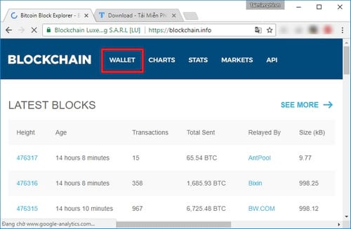 Cách tạo ví Bitcoin Blockchain, đăng ký tài khoản Bitcoin 1