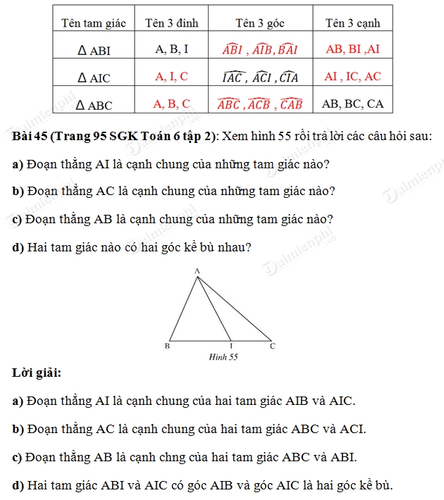 giai toan lop 6 tam giac