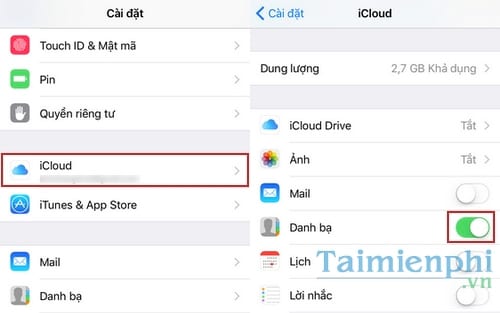 cac buoc dong bo hoa danh ba tu iphone ipad len gmail 2