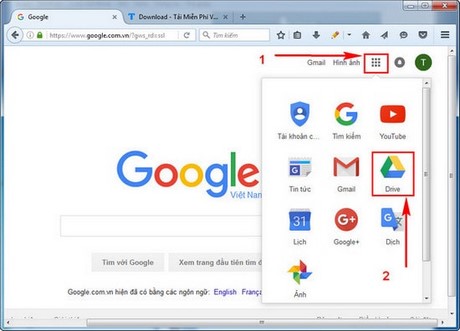 cach tai file len google drive