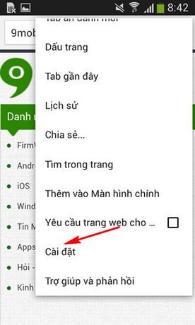 Thay đổi cỡ chữ trên Google Chrome cho Android