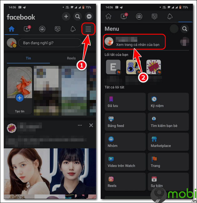 cach xoa anh bia facebook tren dien thoai android
