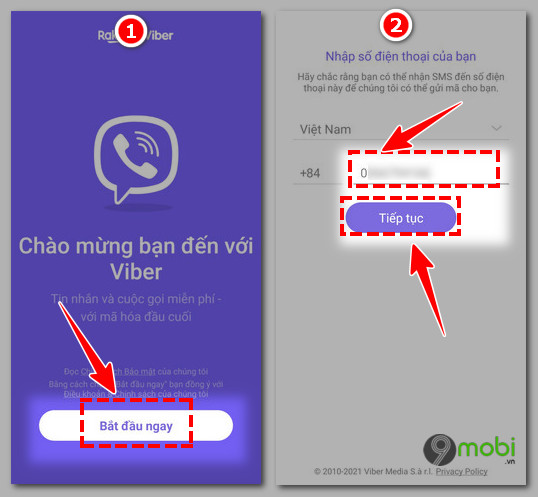 cach dang nhap viber tren dien thoai android