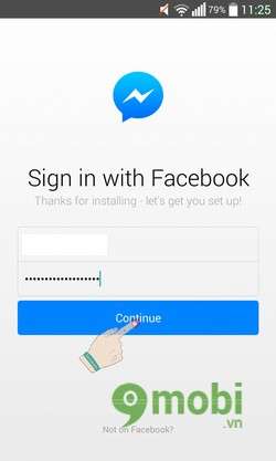 Đăng nhập vào Facebook Messenger ung dung chat facebook messenger cho android, ios, windows phone
