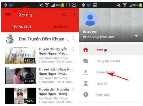 Upload Video lên YouTube trên các thiết bị Android