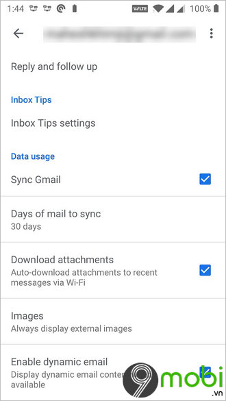 sua loi khong dong bo email tren android