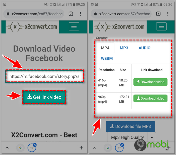 cach tai video Facebook tren dien thoai bang vivo